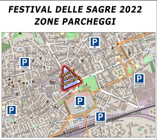 Festival delle Sagre 2022: ecco le principali aree di parcheggio utilizzabili [DOCUMENTO]
