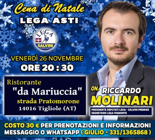 La locandina di presentazione della cena