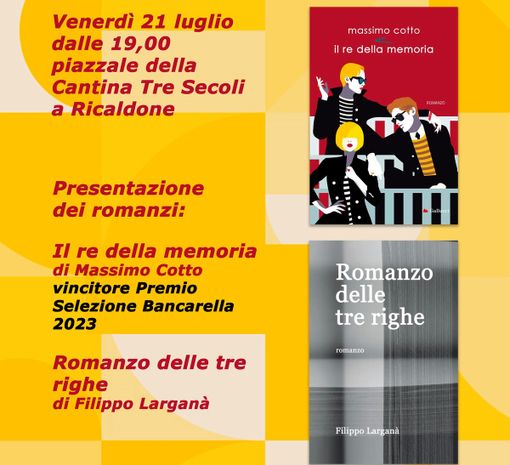 Doppia presentazione, a "L'Isola in Collina", per i romanzi d'esordio di due giornalisti astigiani