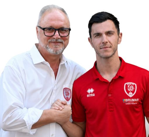 Moreo con Bruno Scavino, presidente dell'Asti Moreo con Bruno Scavino, presidente dell'Asti