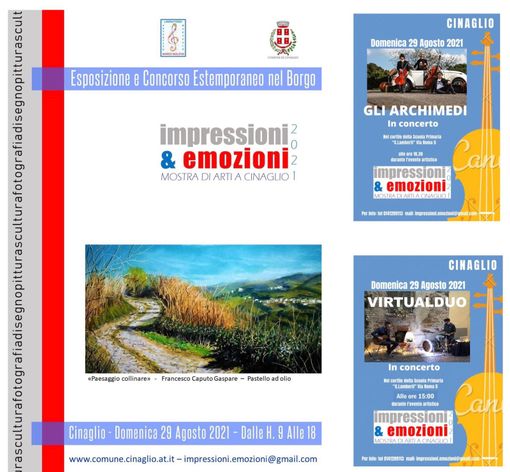 A Cinaglio una domenica d'arte grazie al concorso “Impressioni & emozioni 2021” A Cinaglio una domenica d'arte grazie al concorso “Impressioni & emozioni 2021”