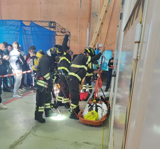 Alcune immagini dell'esercitazione di stamattina