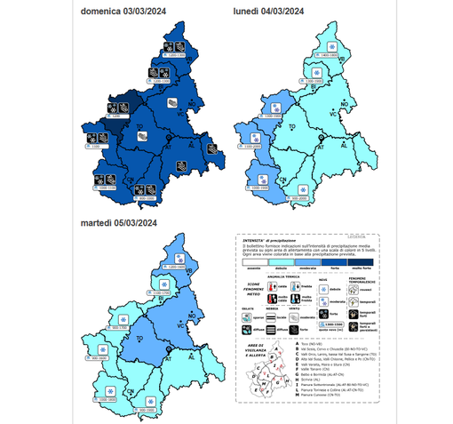 Le previsioni meteorologiche sul sito di Arpa Piemonte Le previsioni meteorologiche sul sito di Arpa Piemonte