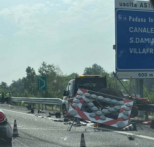 Lunghe code all'uscita Asti Ovest per un incidente stradale