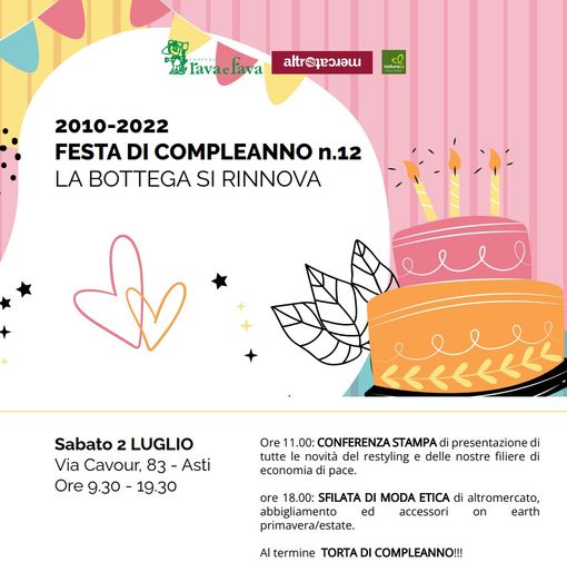 Festa di compleanno alla Bottega Rava e Fava e progetto di restyling