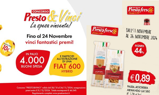 È corsa allo scontrino da Prestrofresco per aggiudicarsi i premi in palio, approfittando delle offerte in arrivo per il Natale
