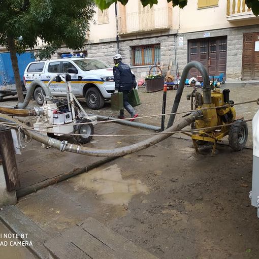 Anche il Coordinamento di Protezione Civile di Asti a Limone Piemonte, dopo l'alluvione (FOTO E VIDEO)