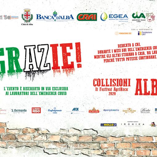 Al via il festival “GRAZIE” di Collisioni, per ringraziare che nei mesi bui del Covid ha lavorato per il territorio