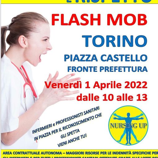 Domani gli infermieri e i professionisti della sanità piemontesi scenderanno in piazza per un flash mob