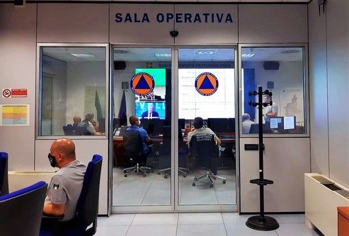 La sala operativa della Protezione Civile regionale