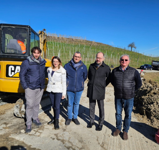 Simone Nosenzo, Angelica Corino, Andrea Gamba, il Presidente Maurizio Rasero, il Sindaco di Piovà Massaia Antonello Murgia
