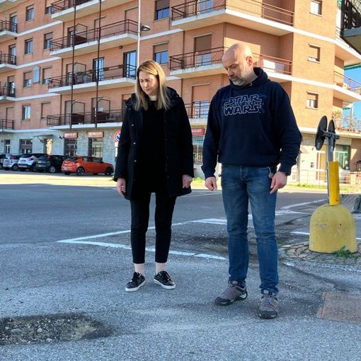 Il sopralluogo del sindaco con il tecnico