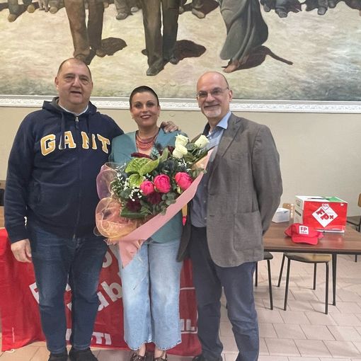 Arianna Franco con Luca Quagliotti (a sinistra) e Guido Catoggio
