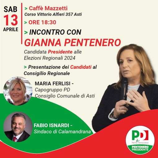 Regionali: sabato ad Asti la candidata presidente del Partito Democratico
