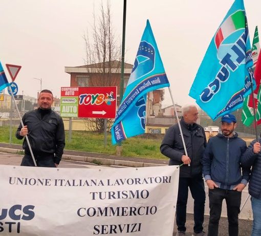 Lo sciopero fuori dal Borgo il 30 marzo