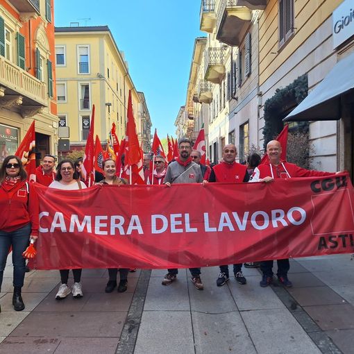 Alcune immagini della manifestazione (Cgil Asti)