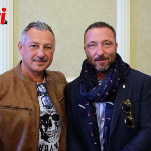 Il maestro con il Capitano del Palio Filippone (Le foto della galleria sono di Efrem Zanchettin)