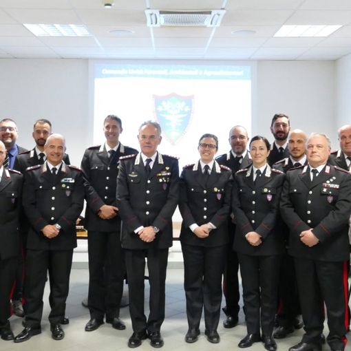 Il generale di Corpo d'armata, Andrea Rispoli, in visita ai comandi carabinieri forestali di Asti e Alessandria