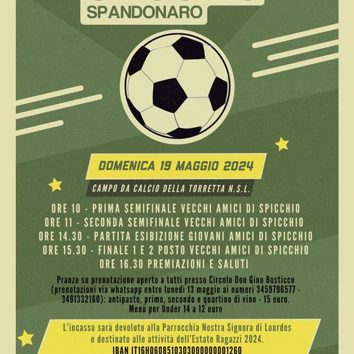 Si terrà domenica il Memorial  Paolo &quot;Spicchio&quot; Spandonaro