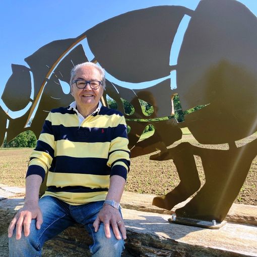 il sindaco Colombo con Alfonso a Cascina Melona