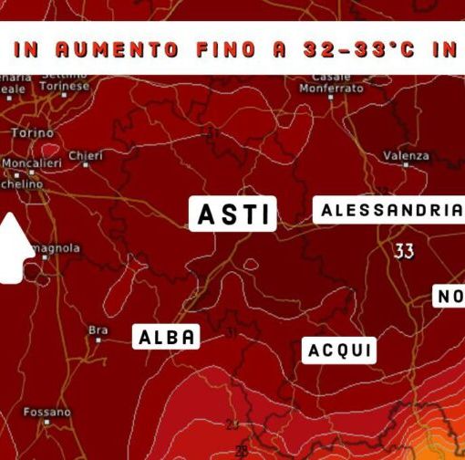 Breve &quot;fiammata&quot; sull'Astigiano con temperature fino ai 33°