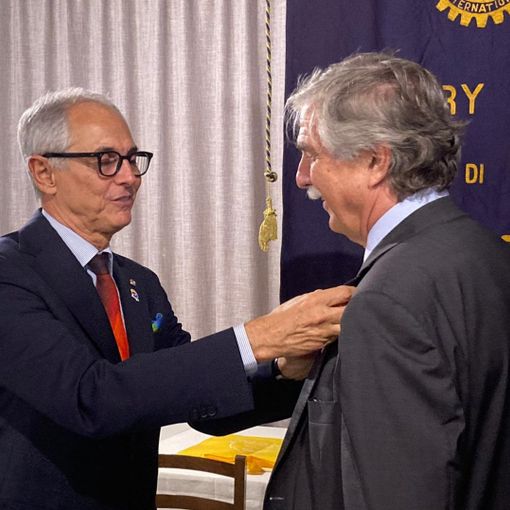 Il governatore distrettuale Remo Gattiglia con Marengo