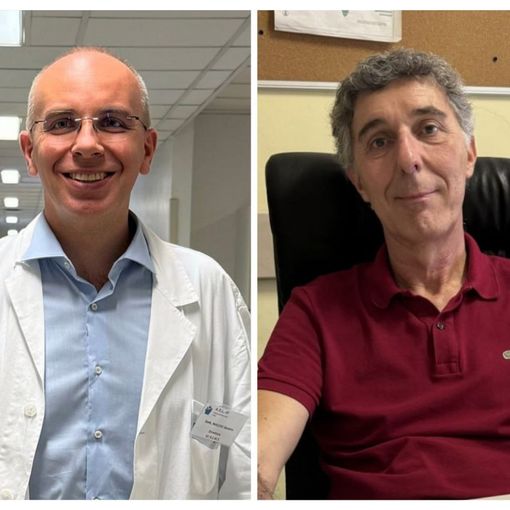 A sinistra il dottor Macchi, a destra il dottor Declame