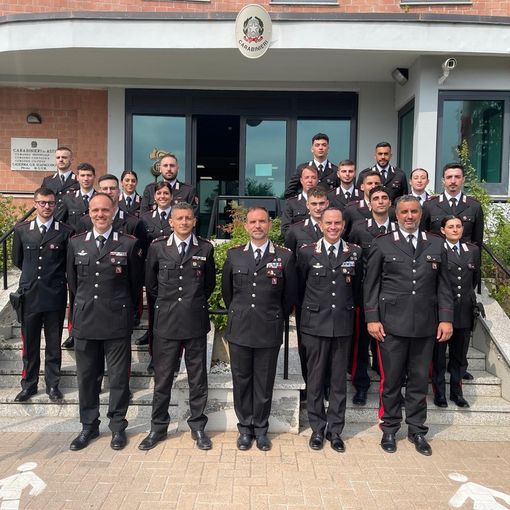 I nuovi carabinieri con il comandante Paolo Lando