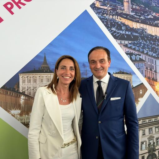 La vicepresidente e assessore all’Istruzione, Elena Chiorino e il  presidente della Regione Piemonte, Alberto Cirio