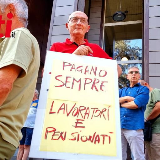 Un'immagine del presidio di lunedì scorso