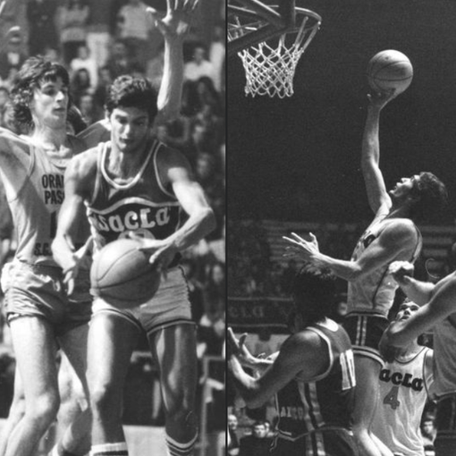 La pagina Facebook Saclà Asti e Torino Basket ricorda Frediani con le due foto qui riprodotte