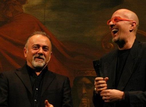 Massimo Cotto con l'amico Giorgio Faletti