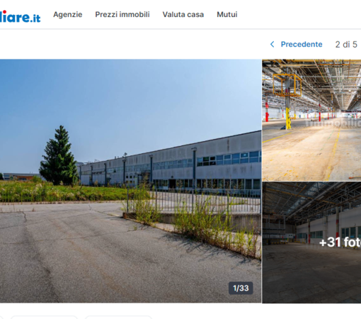 Embraco, l'ex stabilimento adesso finisce in vendita. Addirittura sul portale online di Immobiliare.it