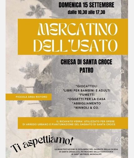 La locandina del mercatino