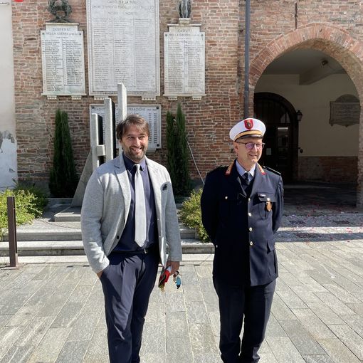 Nella foto  il sindaco Simone Nosenzo e  il comandante Silvano Sillano