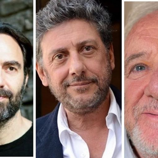 Nel collage fotografico Neri Marcore', Sergio Castellitto e Cochi Ponzoni