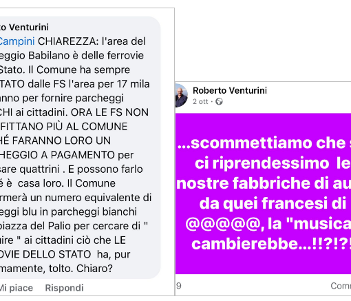 I due post al centro della polemica