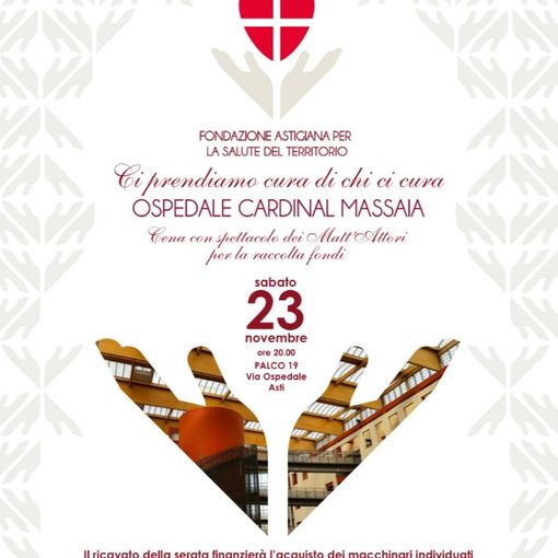 &quot;Ci prendiamo cura di chi cura&quot;, cena spettacolo con la Fondazione astigiana per la salute del territorio