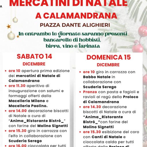 La locandina del mercatino