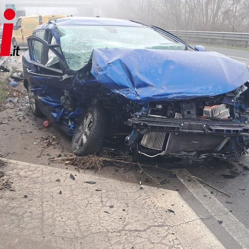 Immagini relative il primo dei due incidenti avvenuti in mattinata