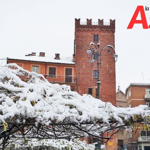 Una delle ultime nevicate ad Asti (Merphefoto)