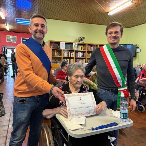 Festa a Mongardino per i cento anni di Eugenia Multari