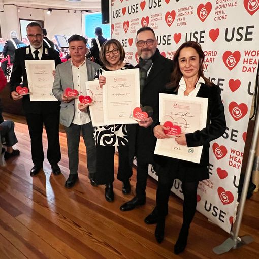 Premiazione all'astigiana Gabriella Motisi (prima da destra)