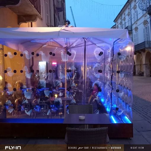 Dalla FLY IN soluzioni innovative di pareti gonfiabili per dehors di bar e ristoranti