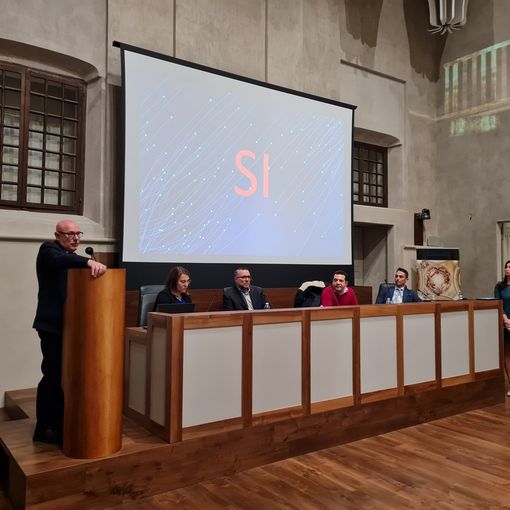 Due immagini dell'evento sul Cyber crime