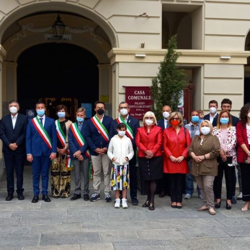 Alcuni momenti dell'inaugurazione della mostra