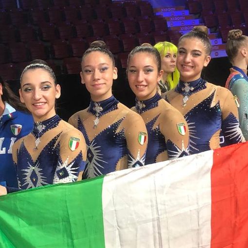 Le atlete del gruppo Ginnastica Alba