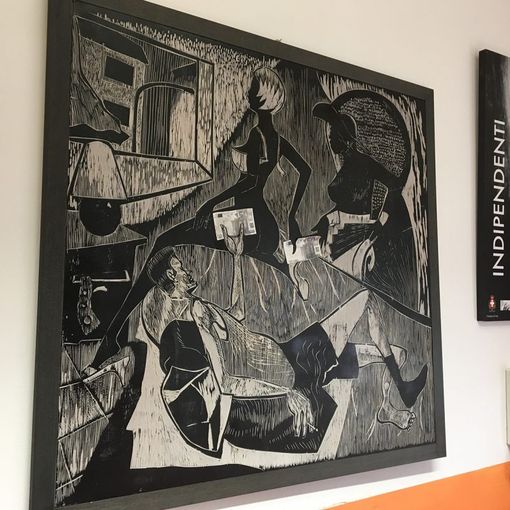 Quadro contro la tratta, sede Piam, Asti Ph Laura Nosenzo