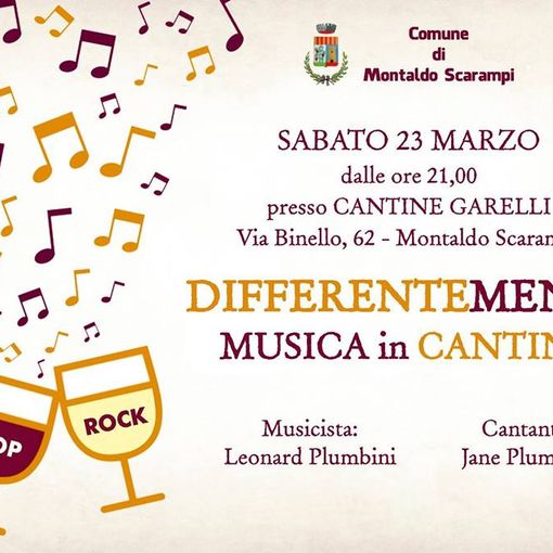 Musica in Cantina sabato a Montaldo Scarampi