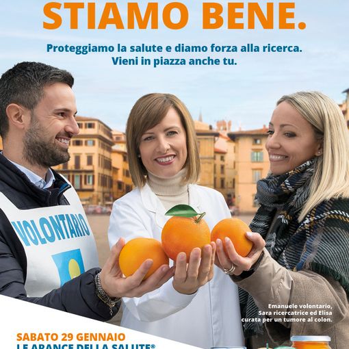 Le Arance della salute tornano nelle piazze per sostenere la ricerca e la sana alimentazione